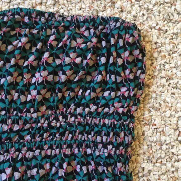 XXI Strapless Shamrock Mini Dress Size L Green St Patricks Spring Break Tube Top - Picture 3 of 8